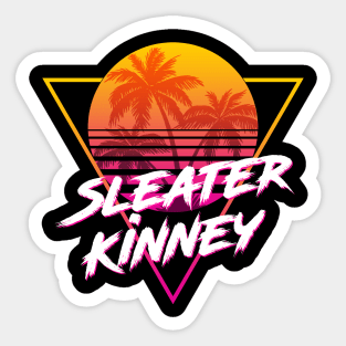 Sleater Kinney - Proud Name Retro 80s Sunset Aesthetic Design Sticker